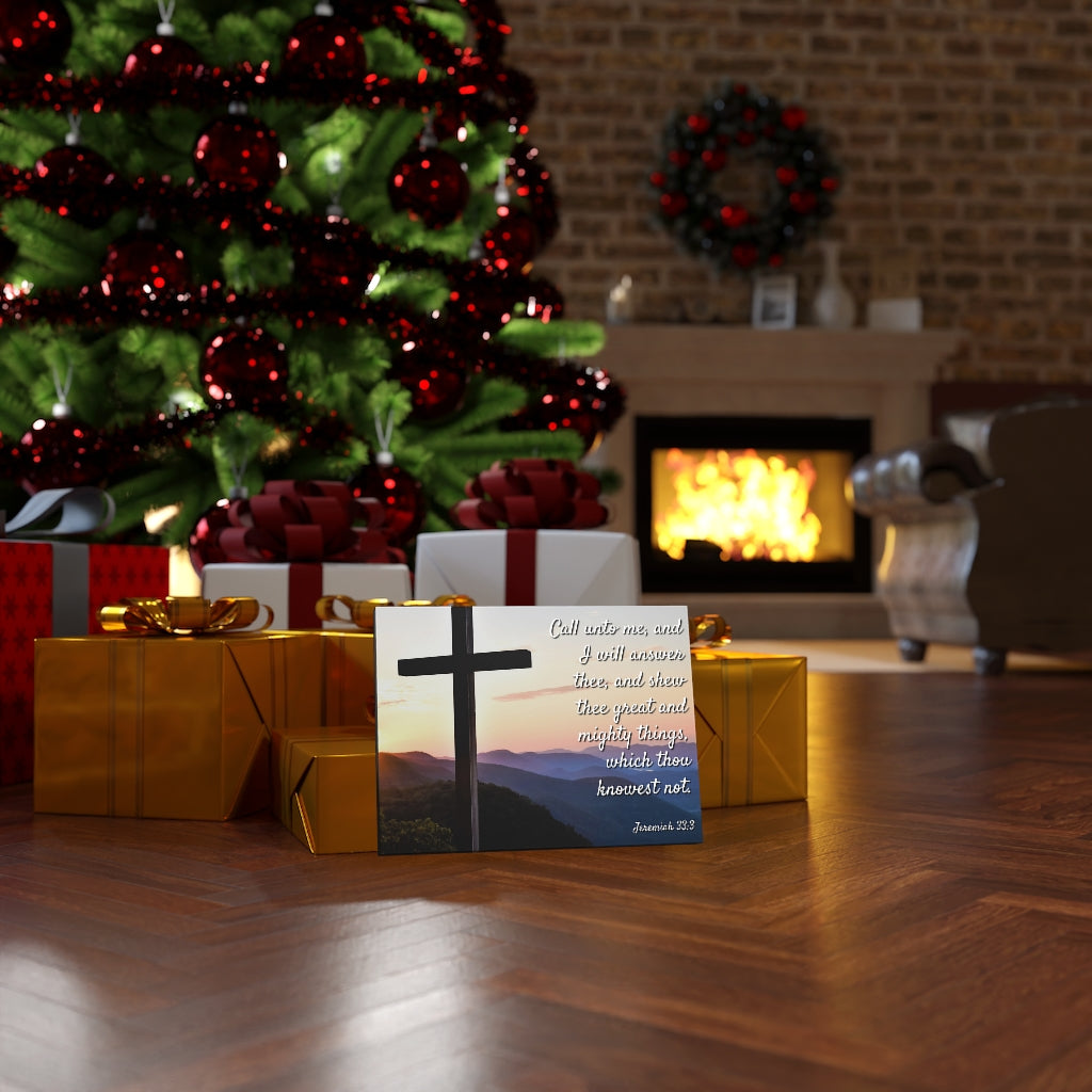 Scripture Walls Mighty Things Jeremiah 33:3 Bible Verse Canvas Christian Wall Art Ready to Hang Unframed-Express Your Love Gifts