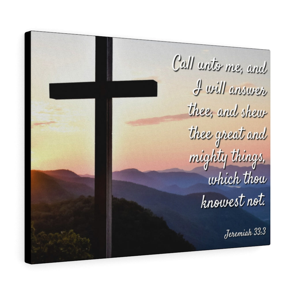 Scripture Walls Mighty Things Jeremiah 33:3 Bible Verse Canvas Christian Wall Art Ready to Hang Unframed-Express Your Love Gifts