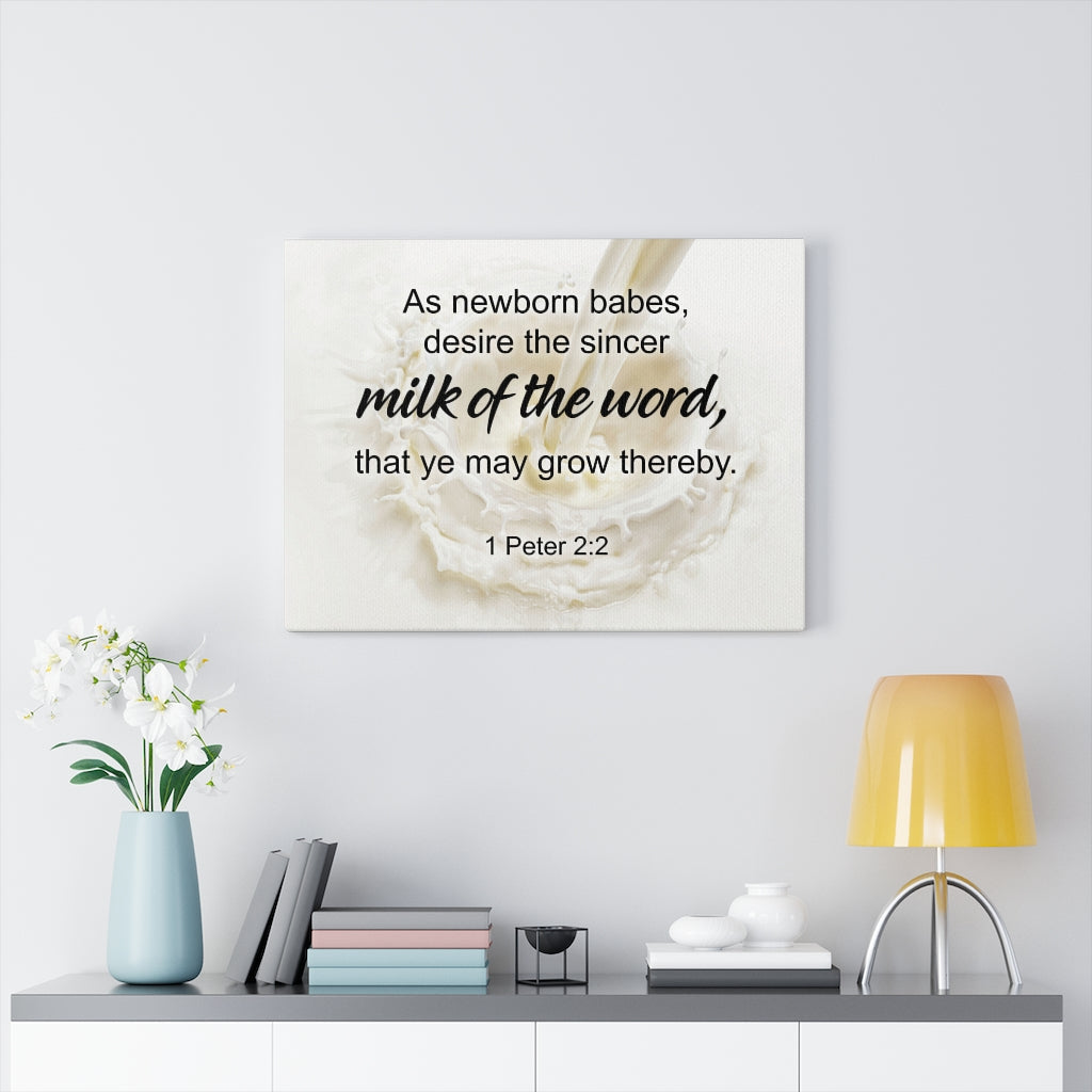 Scripture Walls Milk of the Word Psalm 56:3 Bible Verse Canvas Christian Wall Art Ready to Hang Unframed-Express Your Love Gifts