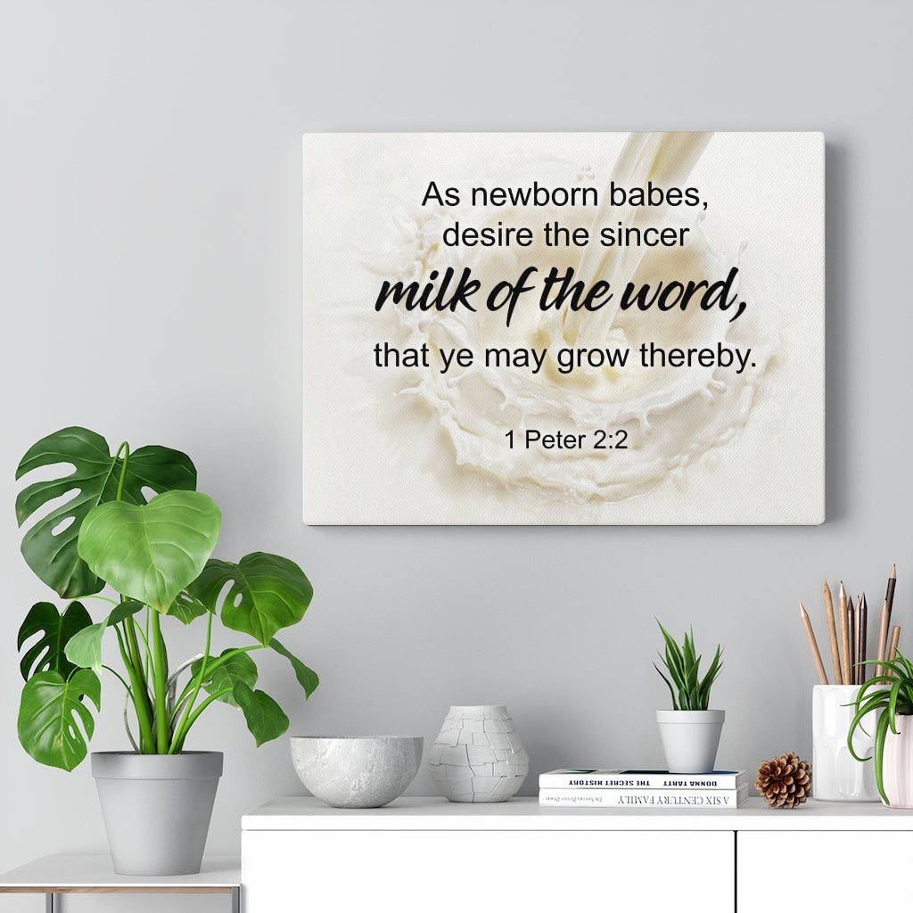 Scripture Walls Milk of the Word Psalm 56:3 Bible Verse Canvas Christian Wall Art Ready to Hang Unframed-Express Your Love Gifts