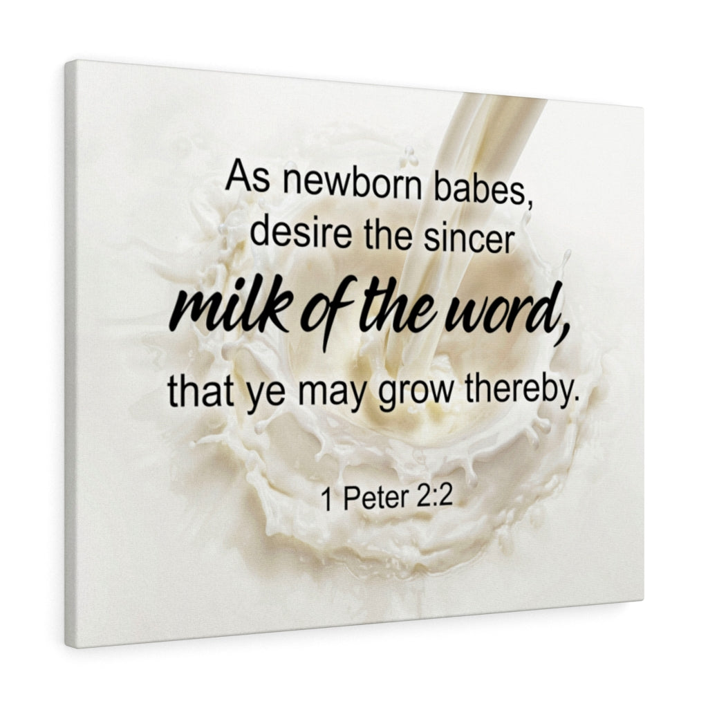 Scripture Walls Milk of the Word Psalm 56:3 Bible Verse Canvas Christian Wall Art Ready to Hang Unframed-Express Your Love Gifts