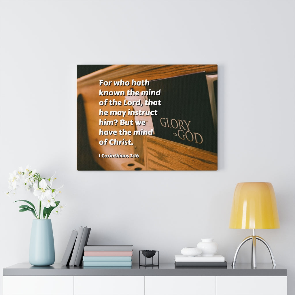 Scripture Walls Mind Of Christ 1 Corinthians 2:16 Bible Verse Canvas Christian Wall Art Ready to Hang Unframed-Express Your Love Gifts