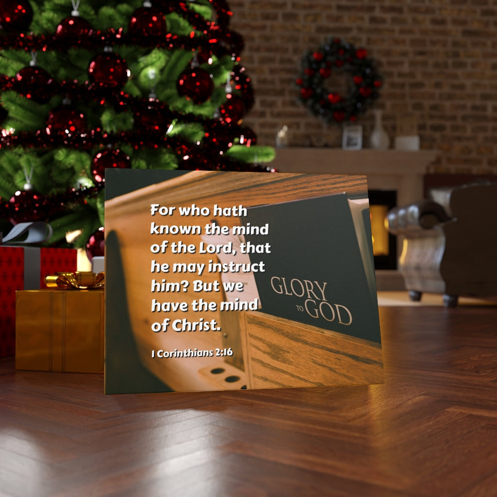 Scripture Walls Mind Of Christ 1 Corinthians 2:16 Bible Verse Canvas Christian Wall Art Ready to Hang Unframed-Express Your Love Gifts