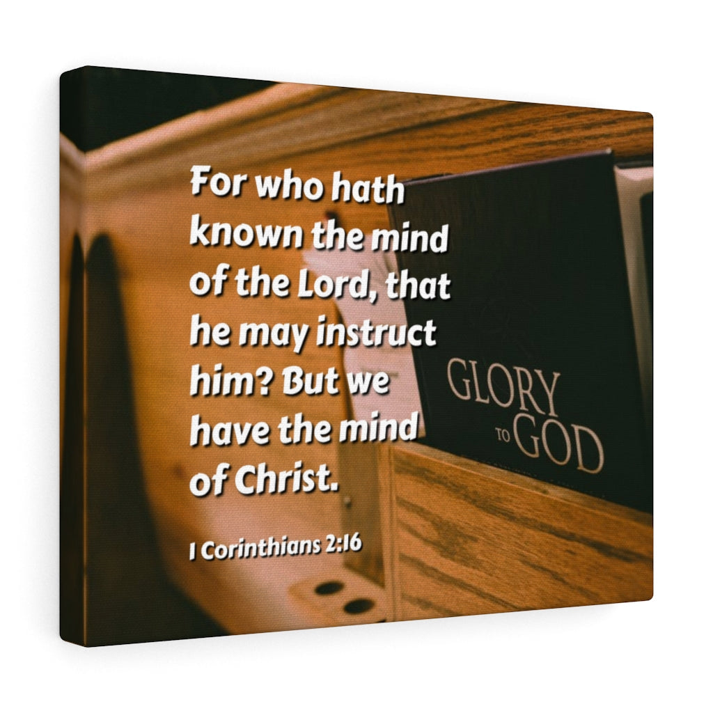 Scripture Walls Mind Of Christ 1 Corinthians 2:16 Bible Verse Canvas Christian Wall Art Ready to Hang Unframed-Express Your Love Gifts