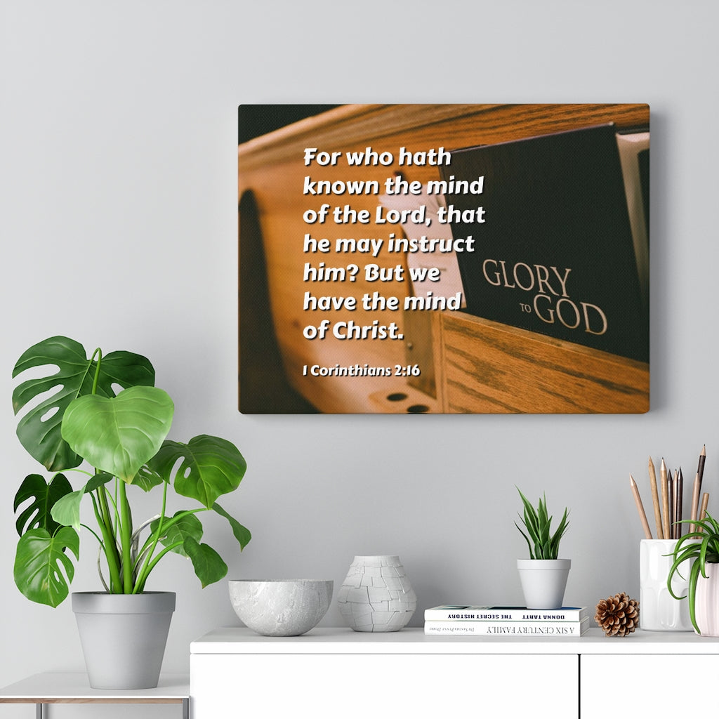 Scripture Walls Mind Of Christ 1 Corinthians 2:16 Bible Verse Canvas Christian Wall Art Ready to Hang Unframed-Express Your Love Gifts