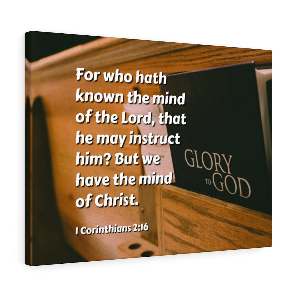 Scripture Walls Mind Of Christ 1 Corinthians 2:16 Bible Verse Canvas Christian Wall Art Ready to Hang Unframed-Express Your Love Gifts