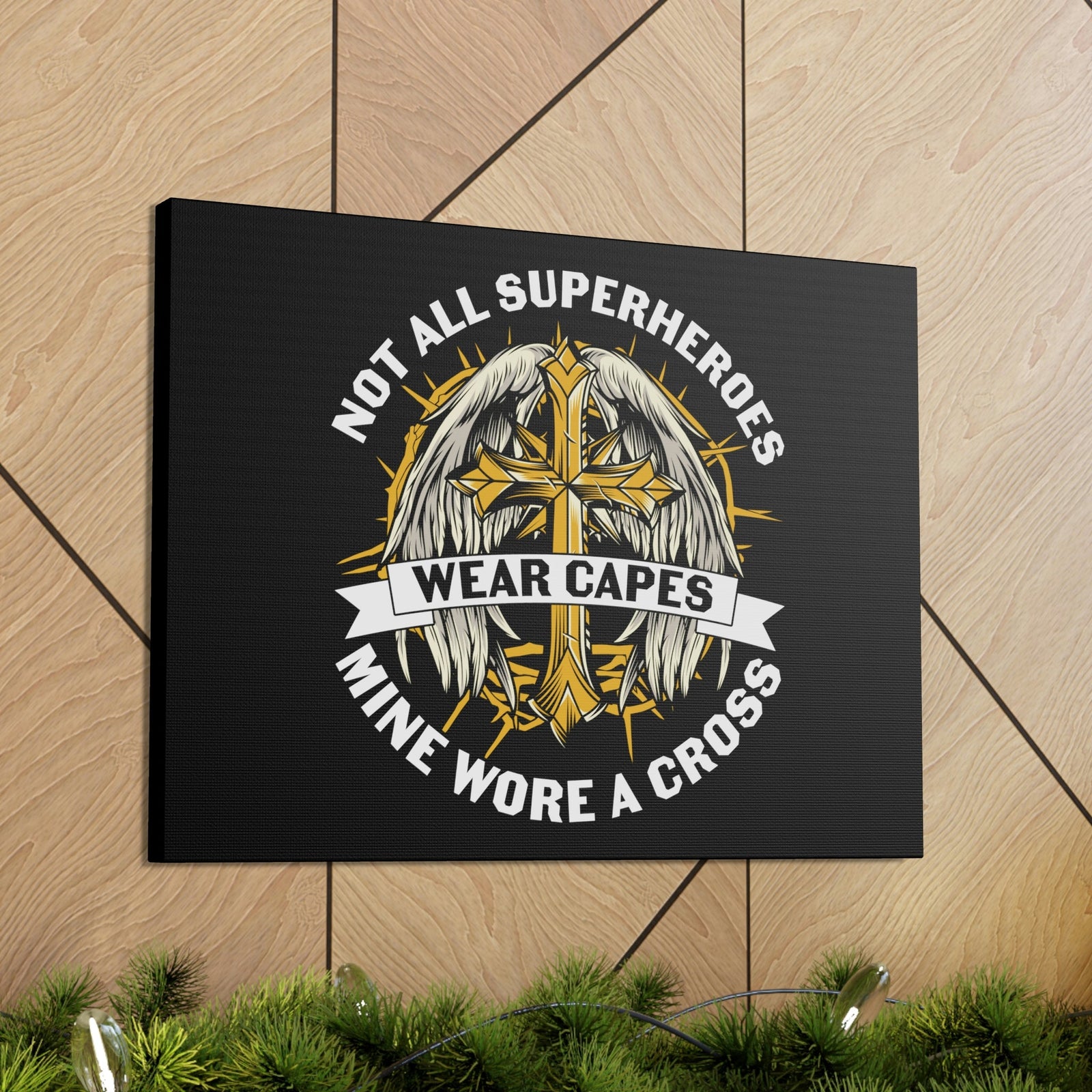 Scripture Walls Mine Wore A Cross Zephaniah 3:17 Christian Wall Art Bible Verse Print Ready to Hang Unframed-Express Your Love Gifts