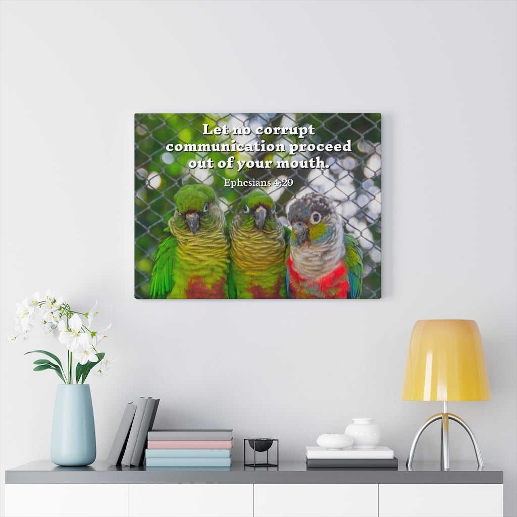 Scripture Walls Minister Grace Ephesians 4:29 Bible Verse Canvas Christian Wall Art Ready to Hang Unframed-Express Your Love Gifts