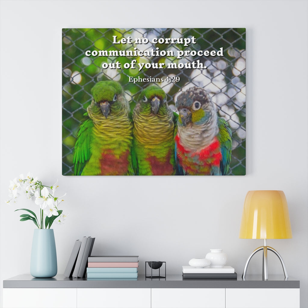 Scripture Walls Minister Grace Ephesians 4:29 Bible Verse Canvas Christian Wall Art Ready to Hang Unframed-Express Your Love Gifts