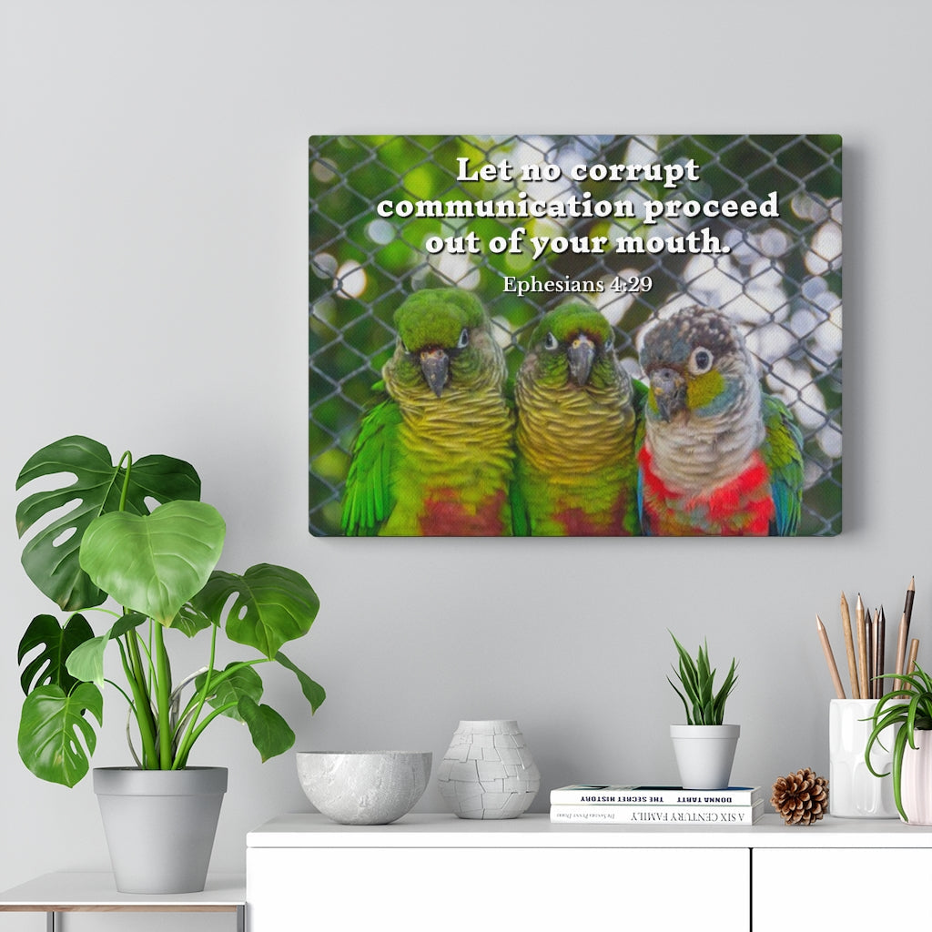 Scripture Walls Minister Grace Ephesians 4:29 Bible Verse Canvas Christian Wall Art Ready to Hang Unframed-Express Your Love Gifts