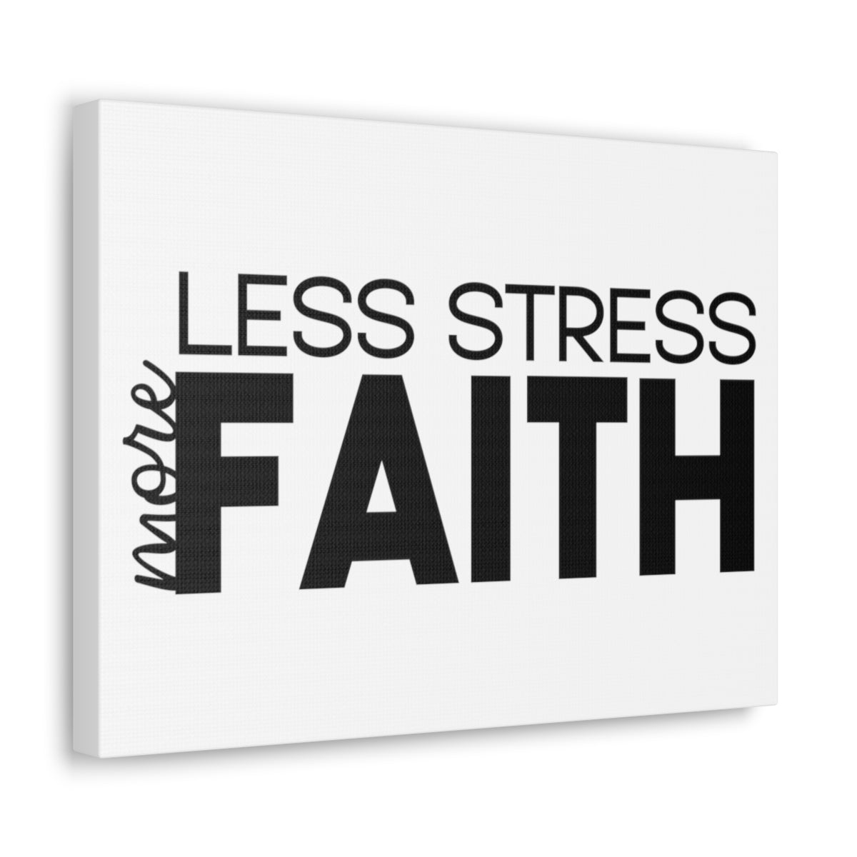 Scripture Walls More Faith Less Stress PSALM 119:143 Christian Wall Art Print Ready to Hang Unframed-Express Your Love Gifts