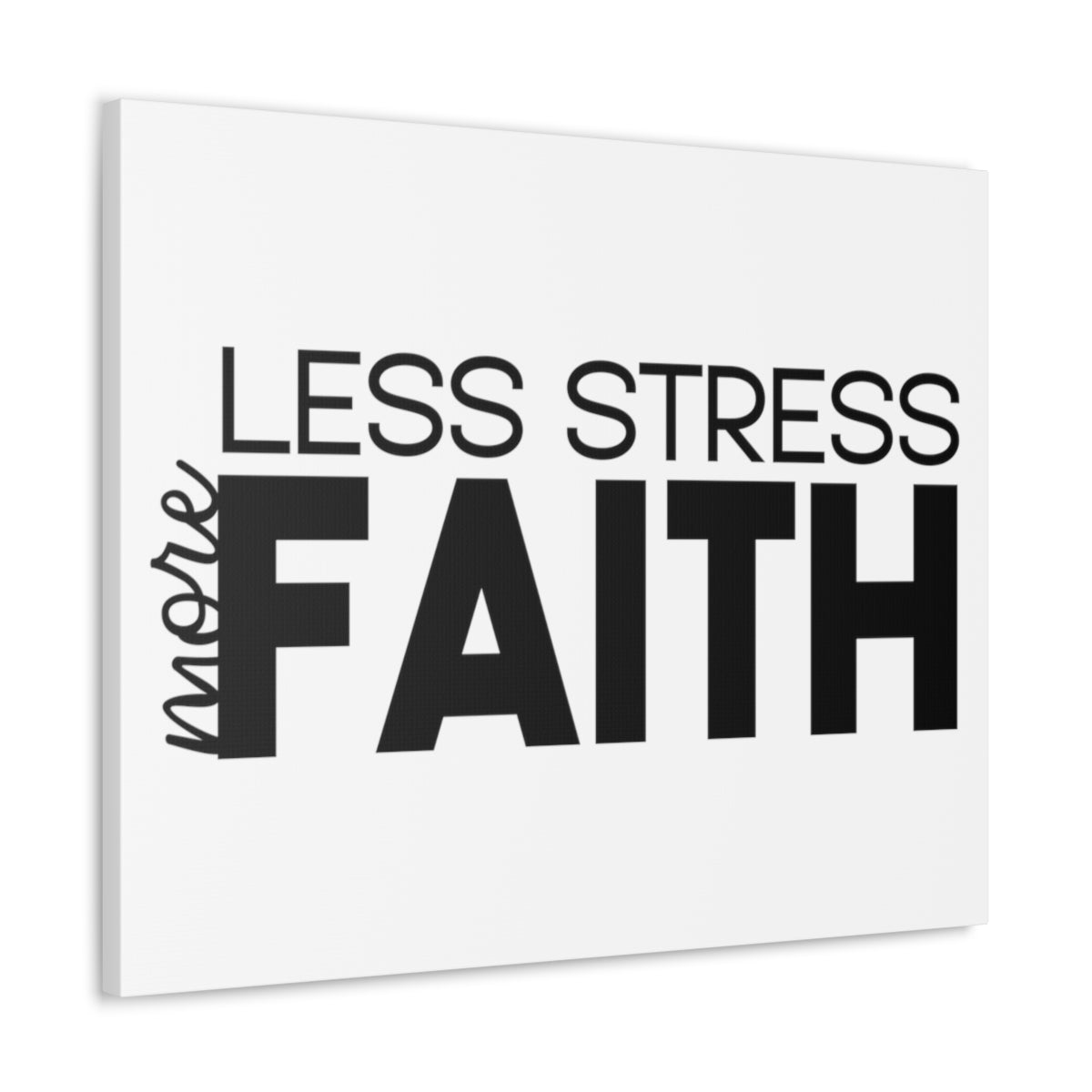 Scripture Walls More Faith Less Stress PSALM 119:143 Christian Wall Art Print Ready to Hang Unframed-Express Your Love Gifts