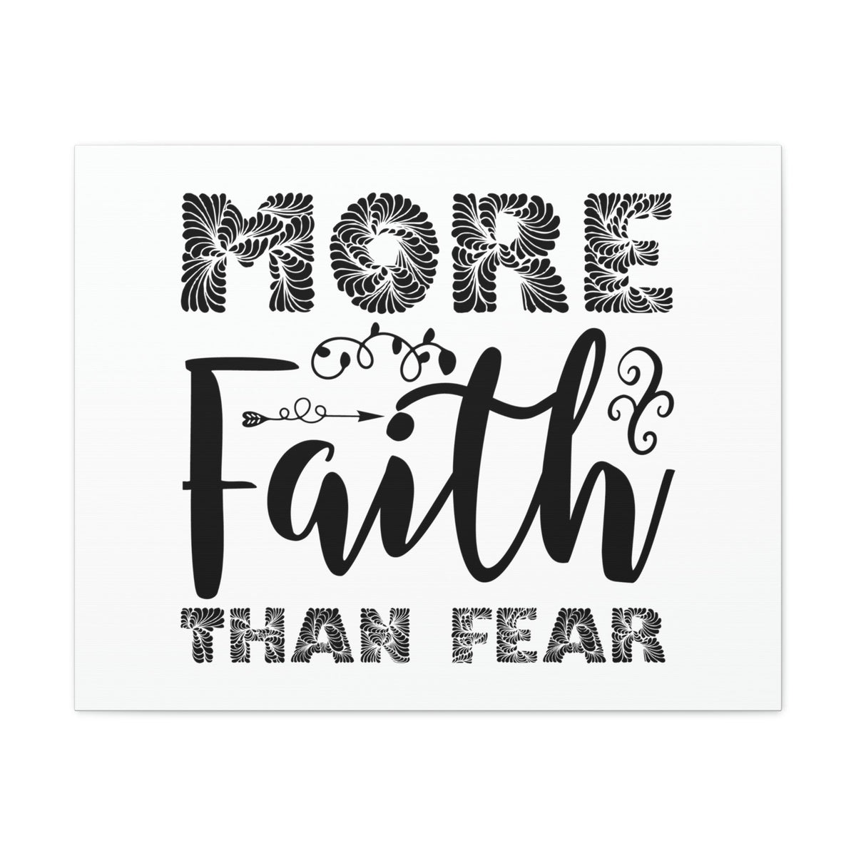 Scripture Walls More Faith Than Fear Hebrews 13:6 Christian Wall Art Print Ready to Hang Unframed-Express Your Love Gifts
