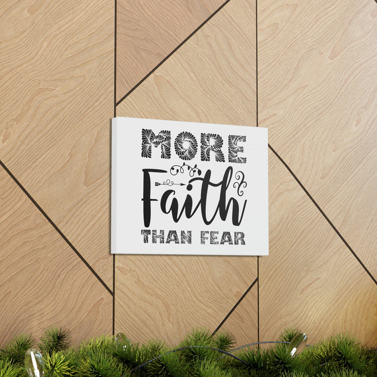 Scripture Walls More Faith Than Fear Hebrews 13:6 Christian Wall Art Print Ready to Hang Unframed-Express Your Love Gifts