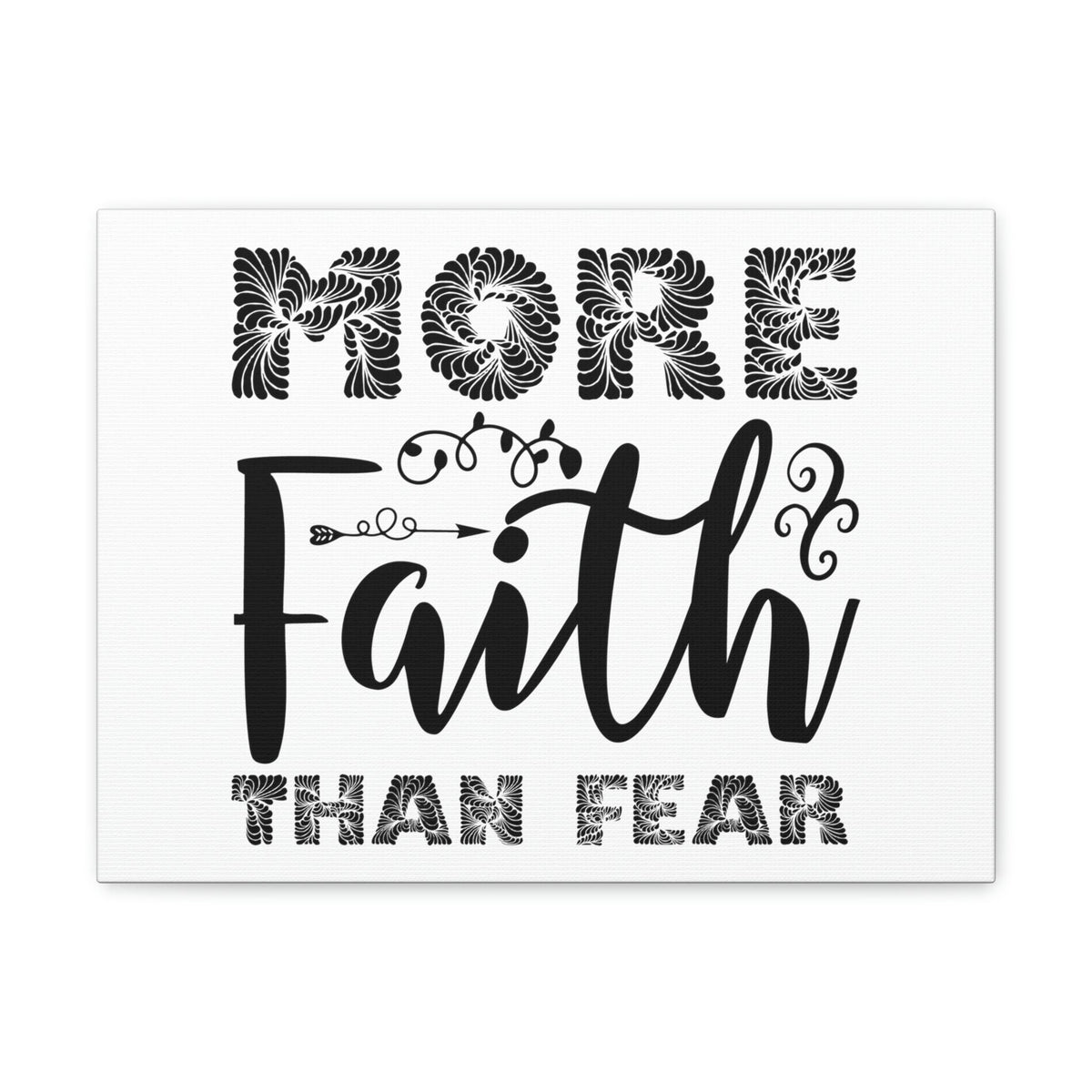Scripture Walls More Faith Than Fear Hebrews 13:6 Christian Wall Art Print Ready to Hang Unframed-Express Your Love Gifts