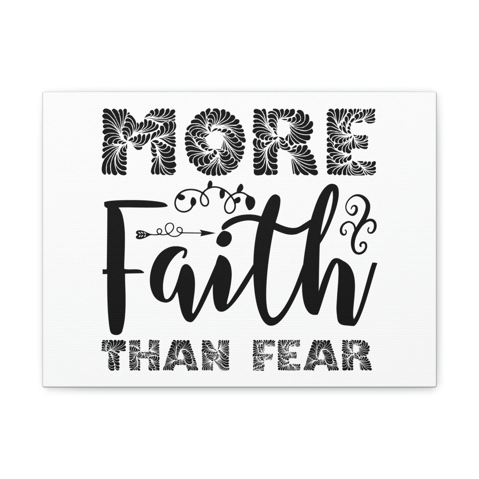 Scripture Walls More Faith Than Fear Hebrews 13:6 Christian Wall Art Print Ready to Hang Unframed-Express Your Love Gifts