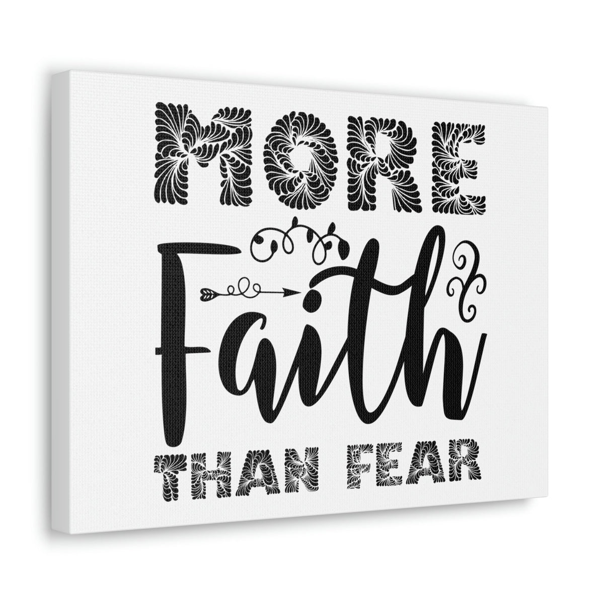 Scripture Walls More Faith Than Fear Hebrews 13:6 Christian Wall Art Print Ready to Hang Unframed-Express Your Love Gifts