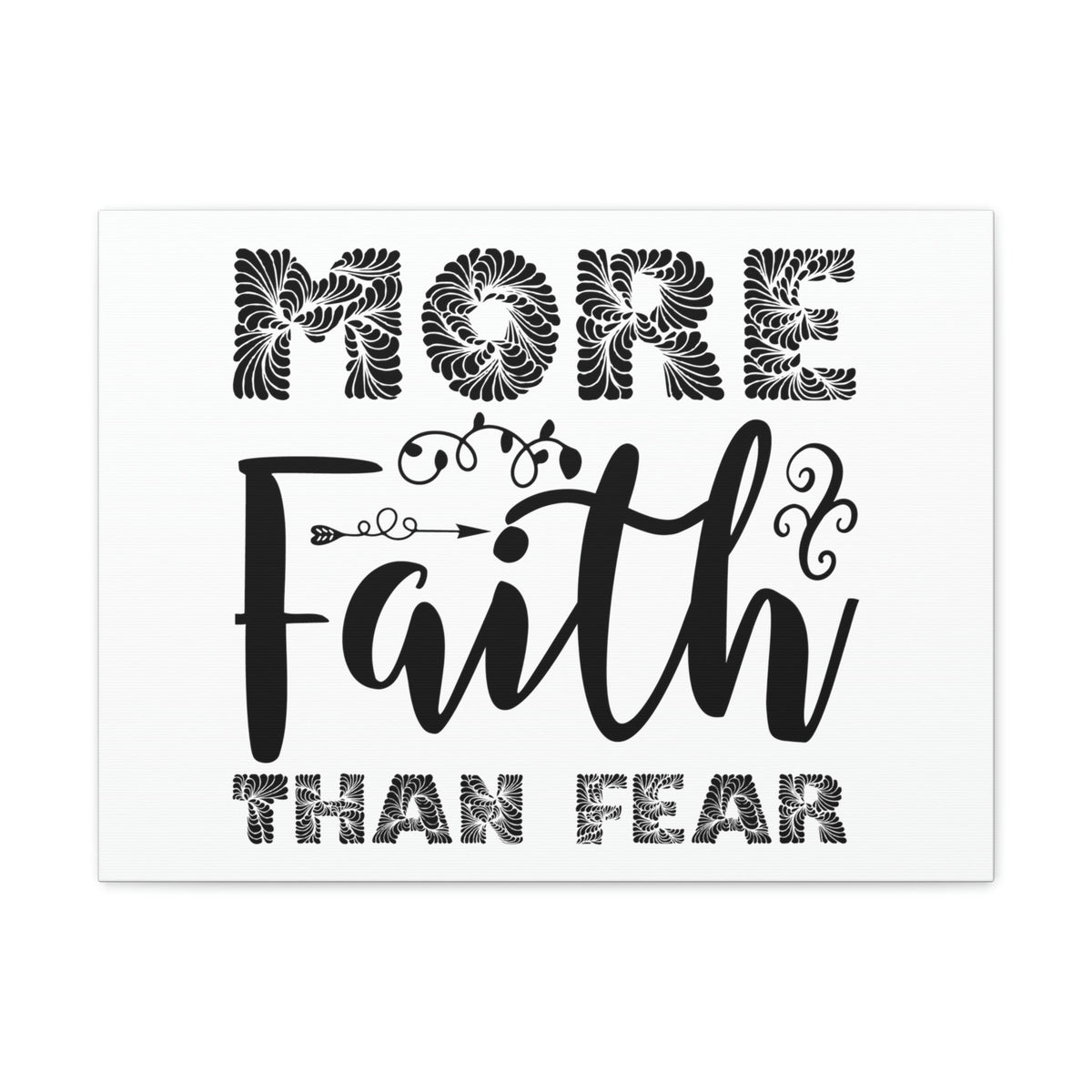 Scripture Walls More Faith Than Fear Hebrews 13:6 Christian Wall Art Print Ready to Hang Unframed-Express Your Love Gifts