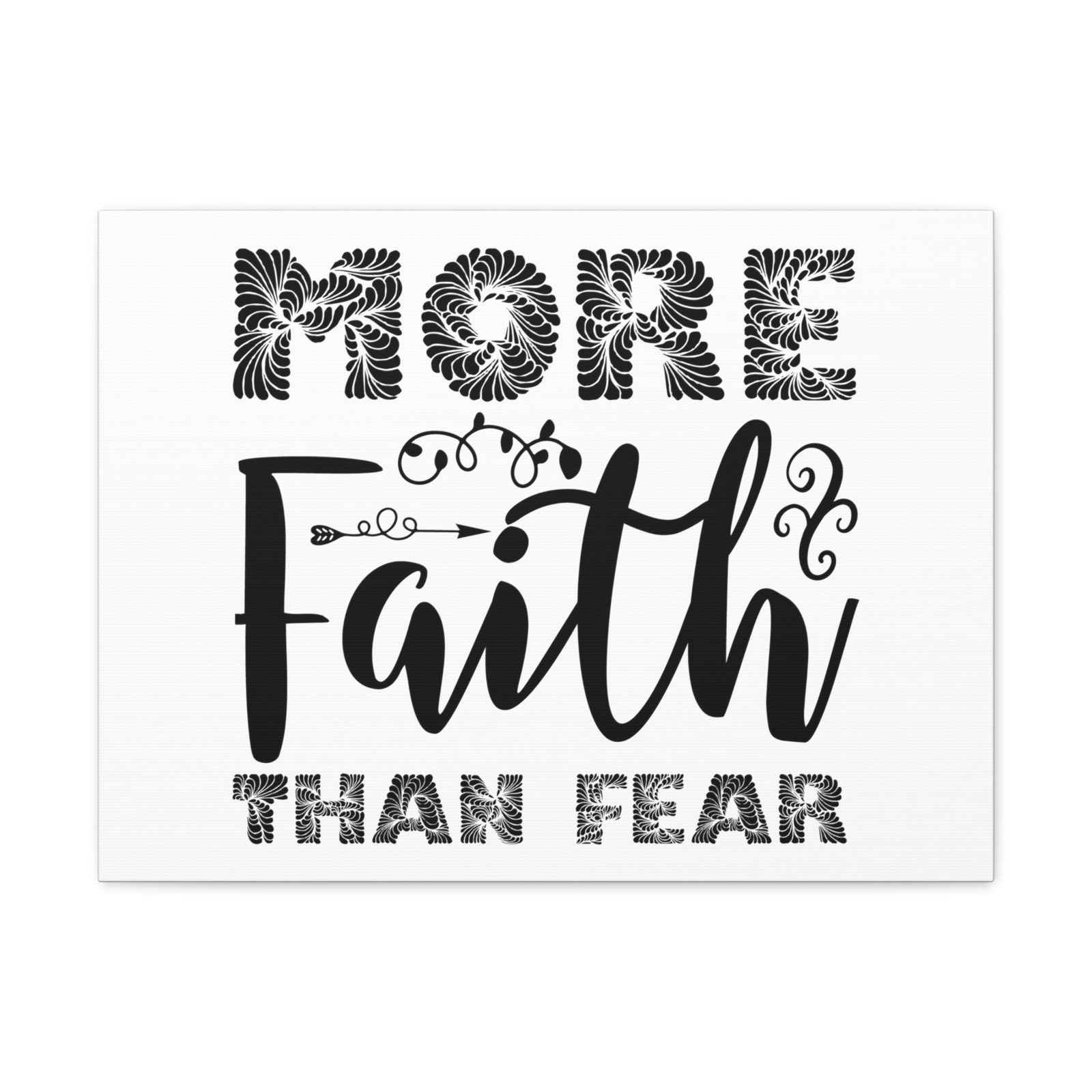 Scripture Walls More Faith Than Fear Hebrews 13:6 Christian Wall Art Print Ready to Hang Unframed-Express Your Love Gifts