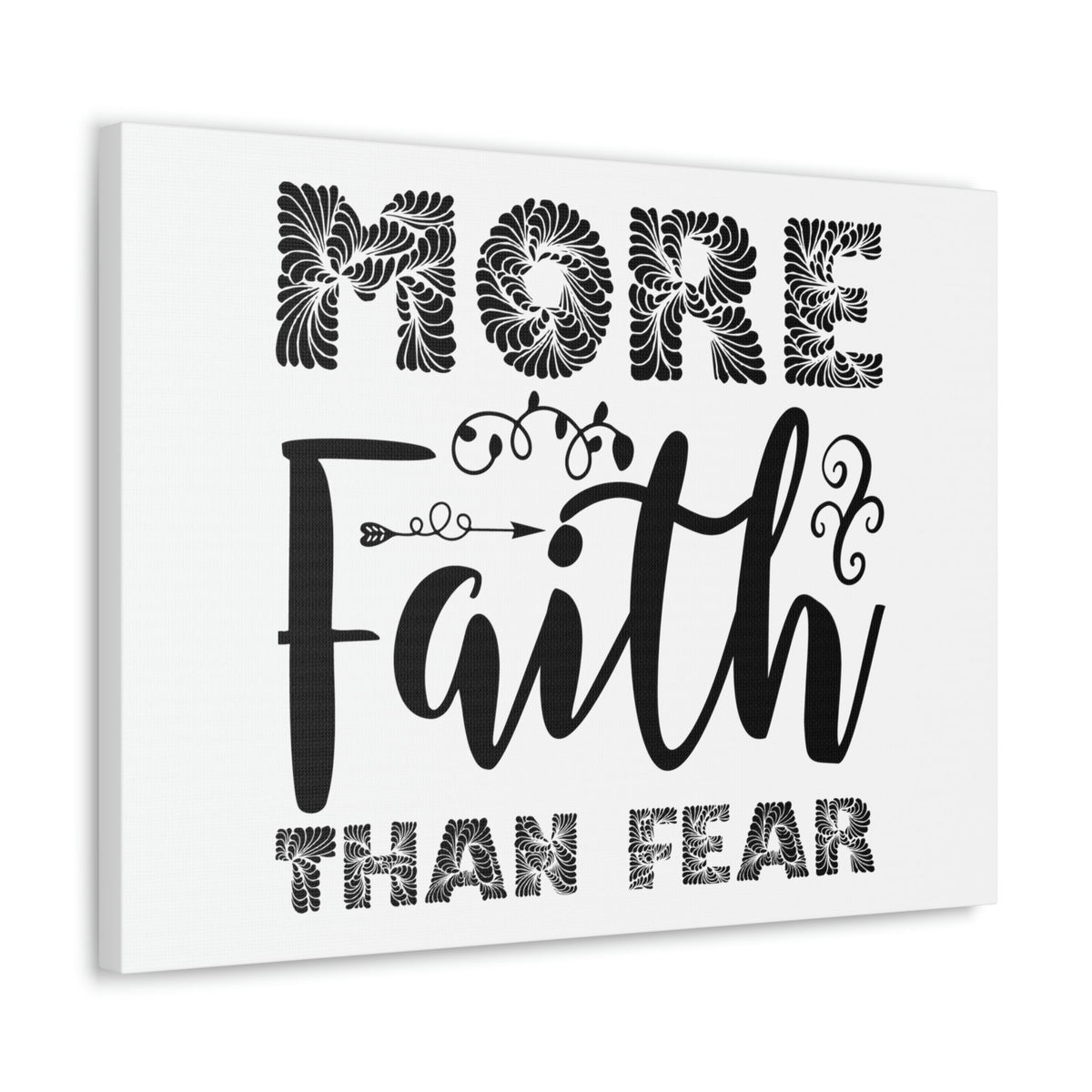 Scripture Walls More Faith Than Fear Hebrews 13:6 Christian Wall Art Print Ready to Hang Unframed-Express Your Love Gifts