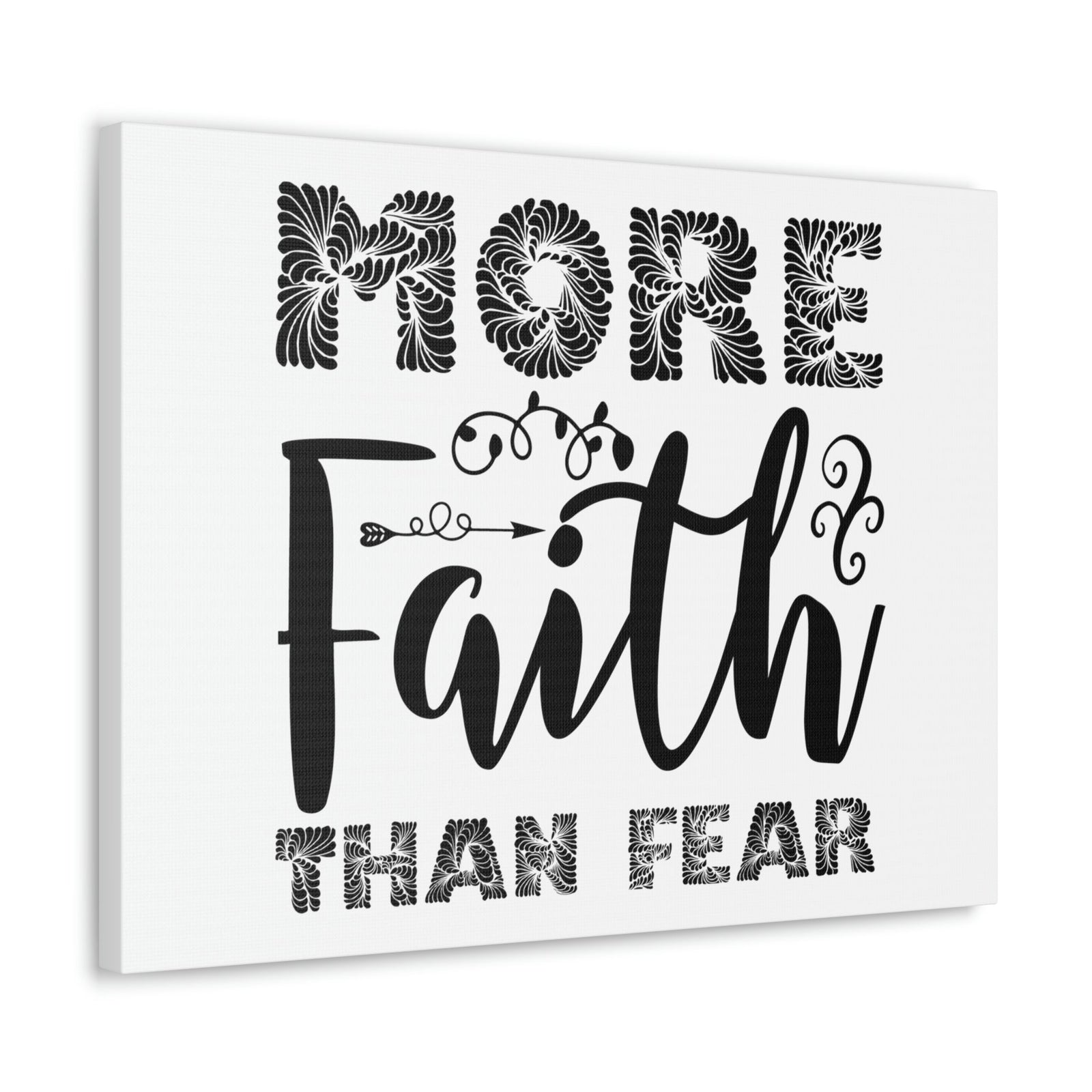 Scripture Walls More Faith Than Fear Hebrews 13:6 Christian Wall Art Print Ready to Hang Unframed-Express Your Love Gifts