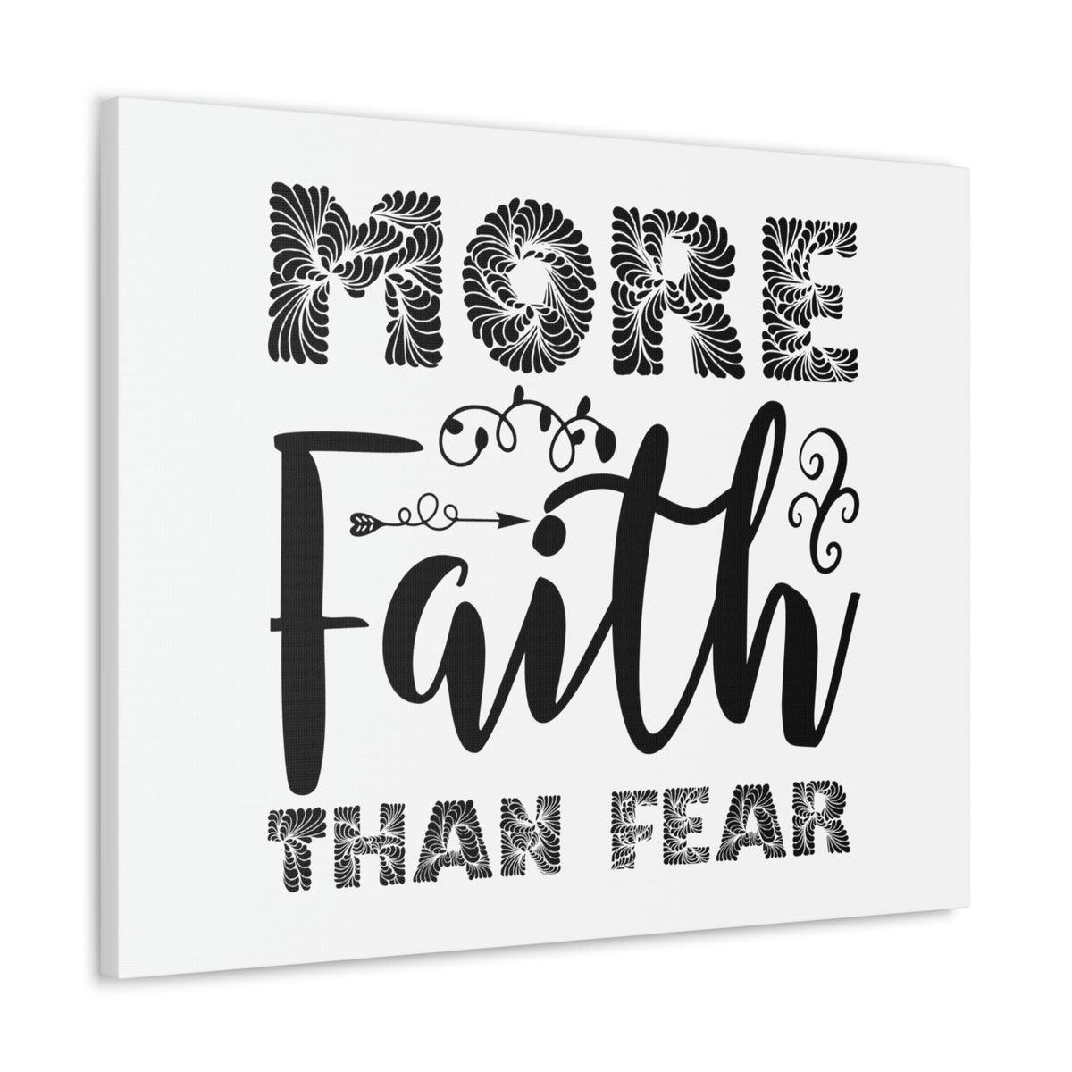 Scripture Walls More Faith Than Fear Hebrews 13:6 Christian Wall Art Print Ready to Hang Unframed-Express Your Love Gifts