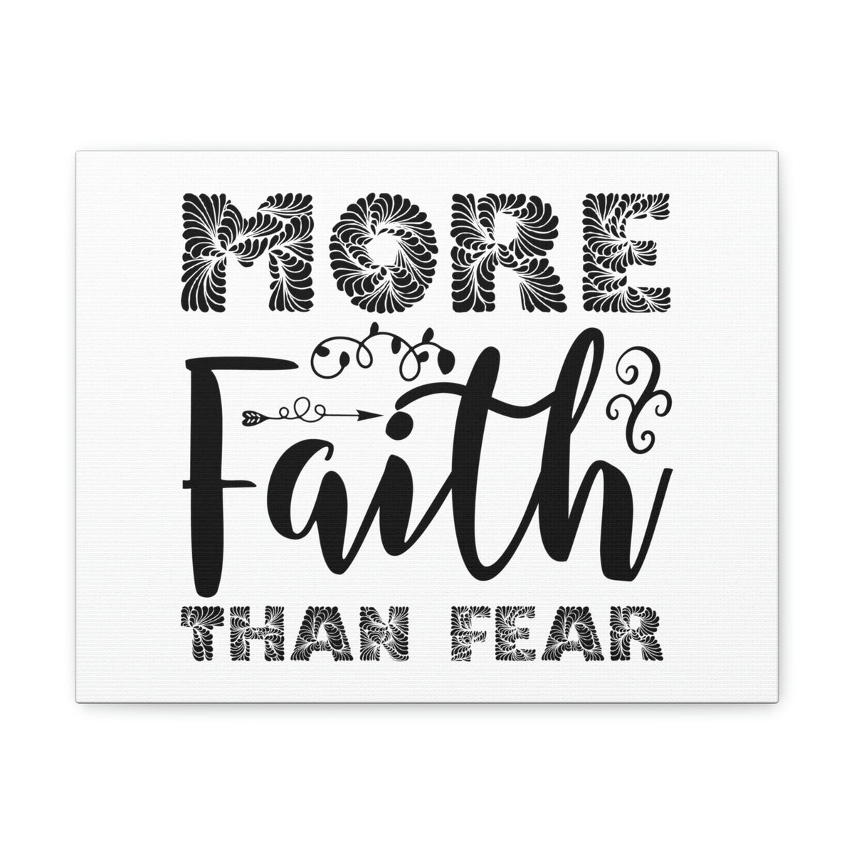 Scripture Walls More Faith Than Fear Hebrews 13:6 Christian Wall Art Print Ready to Hang Unframed-Express Your Love Gifts