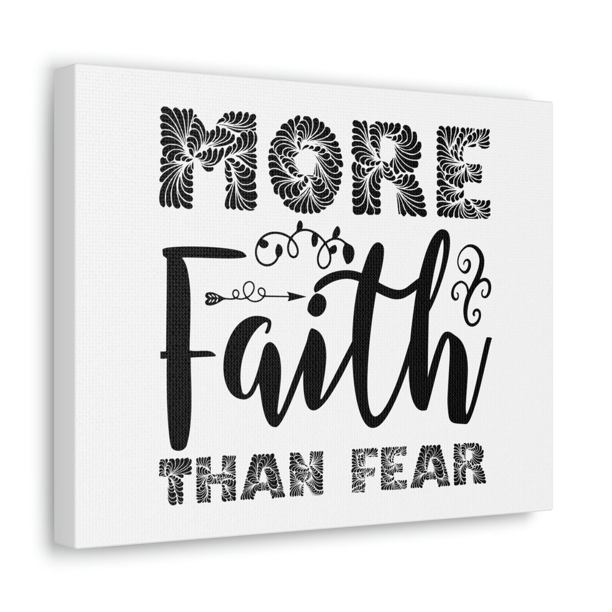 Scripture Walls More Faith Than Fear Hebrews 13:6 Christian Wall Art Print Ready to Hang Unframed-Express Your Love Gifts
