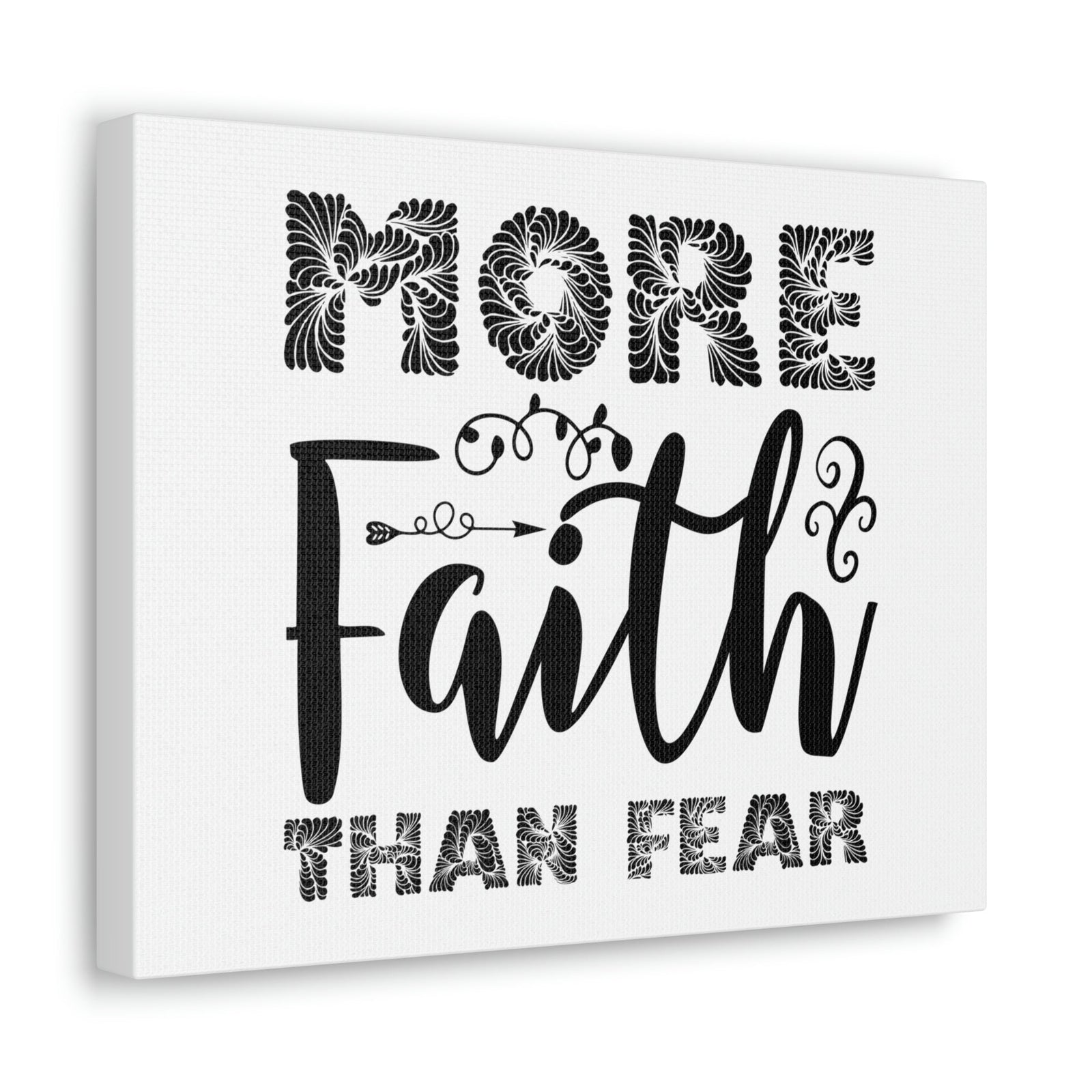 Scripture Walls More Faith Than Fear Hebrews 13:6 Christian Wall Art Print Ready to Hang Unframed-Express Your Love Gifts