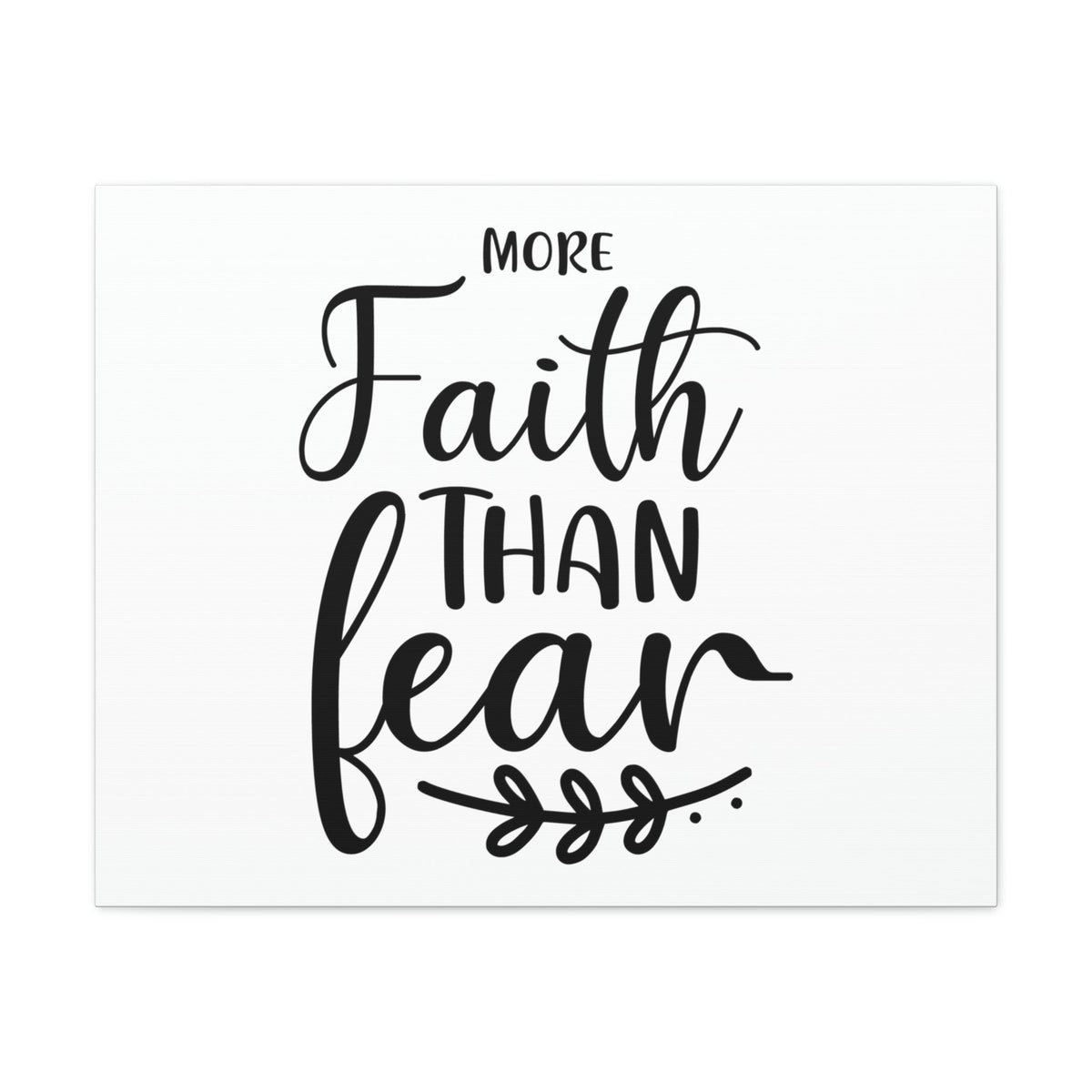Scripture Walls More Faith Than Fear Psalm 34:4 Leaves Christian Wall Art Print Ready to Hang Unframed-Express Your Love Gifts
