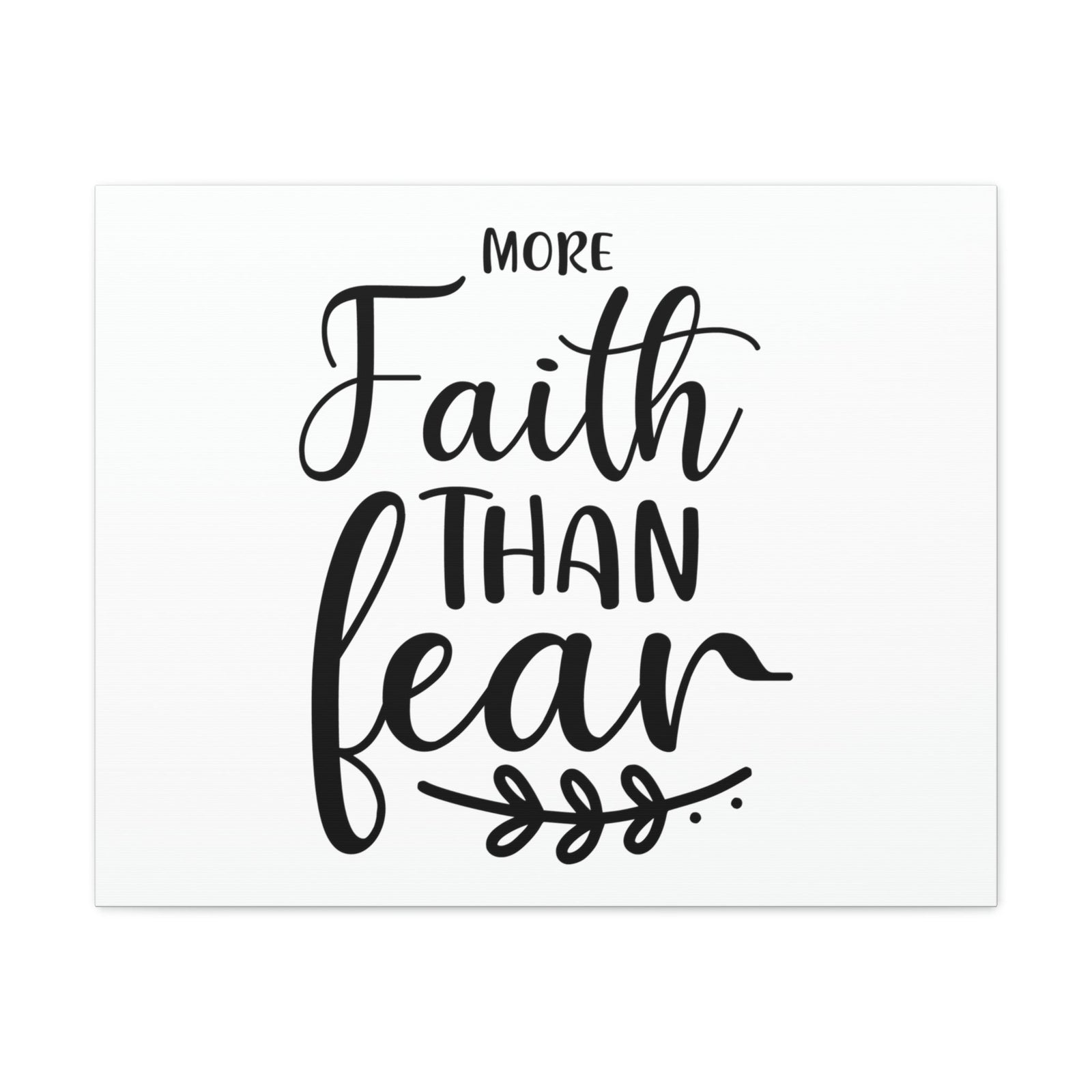 Scripture Walls More Faith Than Fear Psalm 34:4 Leaves Christian Wall Art Print Ready to Hang Unframed-Express Your Love Gifts
