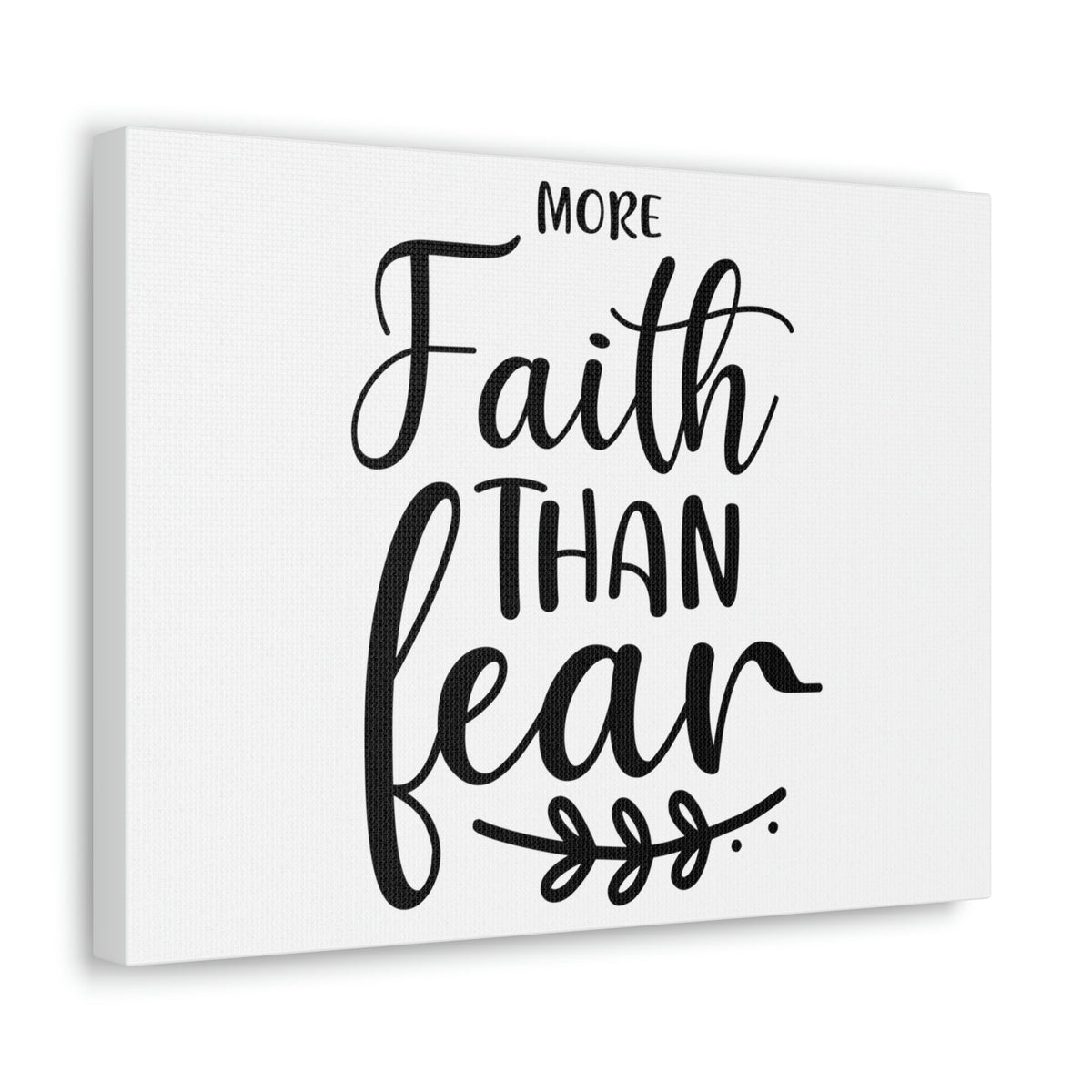 Scripture Walls More Faith Than Fear Psalm 34:4 Leaves Christian Wall Art Print Ready to Hang Unframed-Express Your Love Gifts