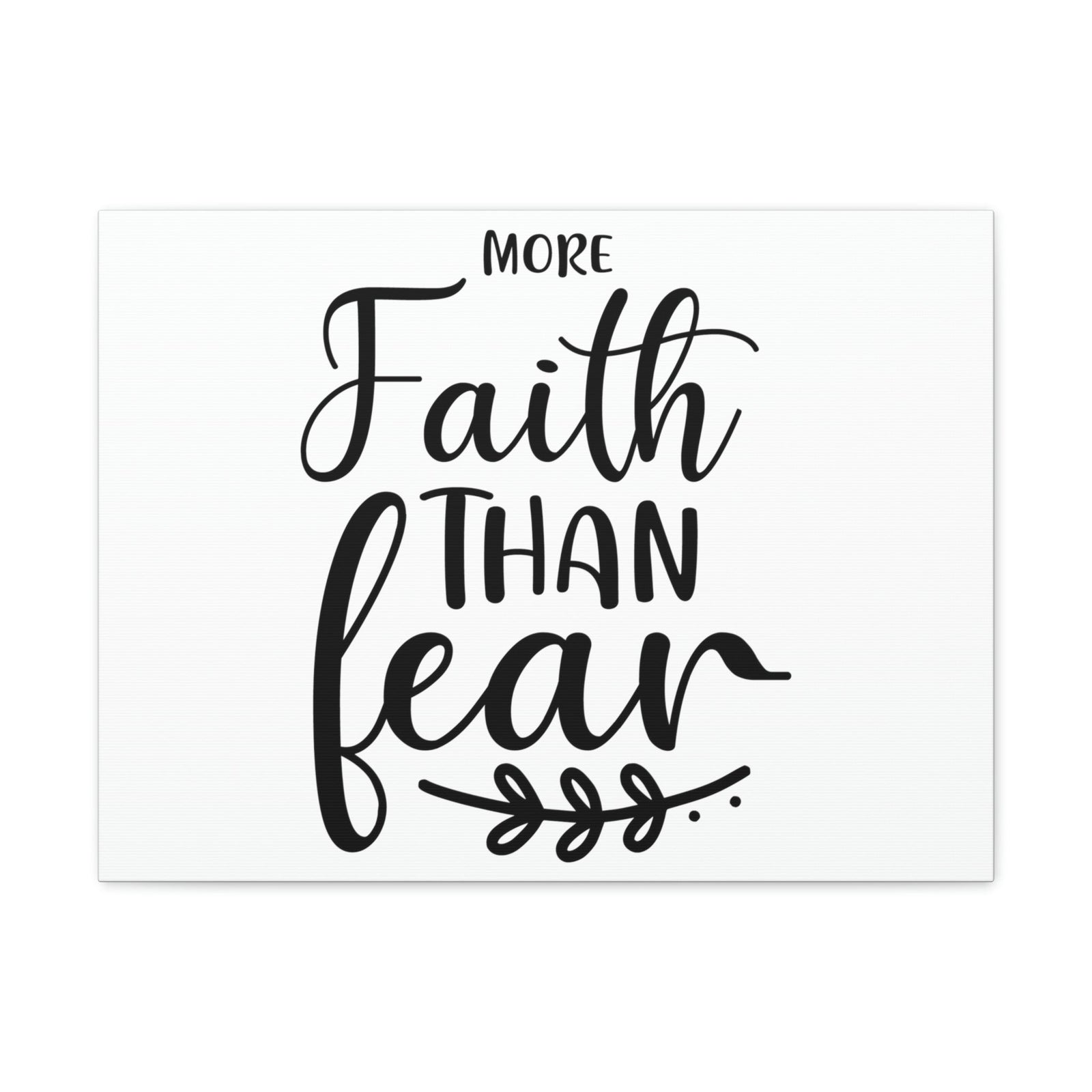 Scripture Walls More Faith Than Fear Psalm 34:4 Leaves Christian Wall Art Print Ready to Hang Unframed-Express Your Love Gifts