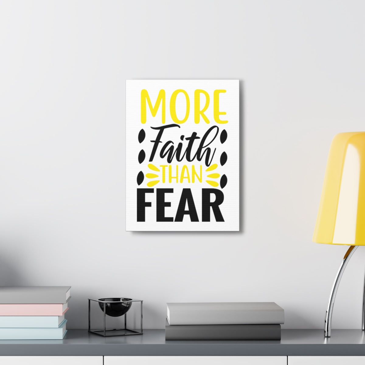 Scripture Walls More Faith Than Psalm 34:4 Christian Wall Art Print Ready to Hang Unframed-Express Your Love Gifts