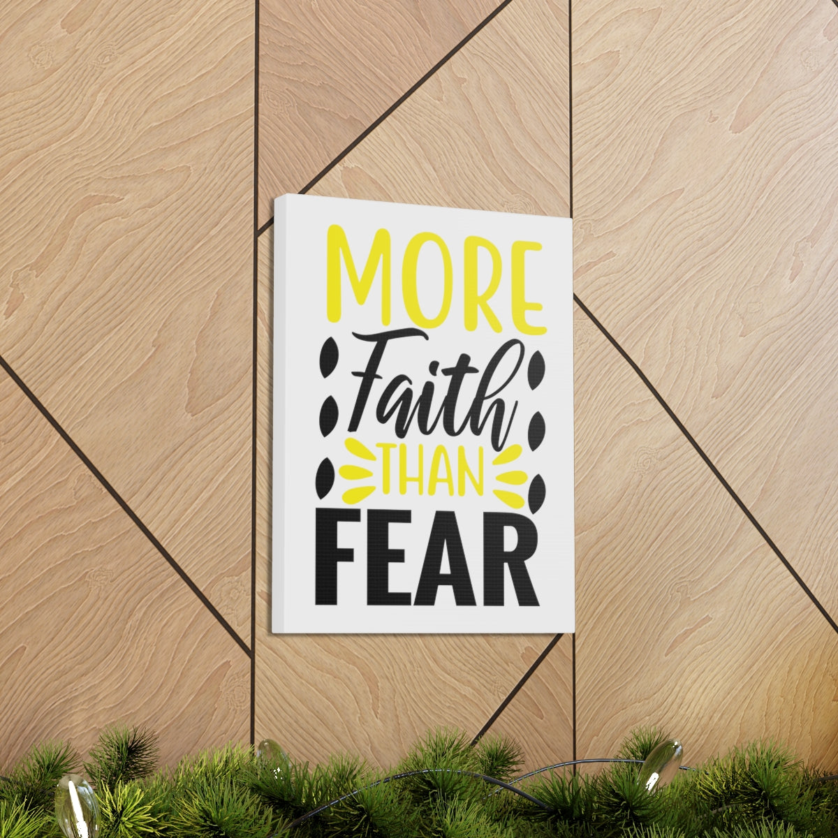 Scripture Walls More Faith Than Psalm 34:4 Christian Wall Art Print Ready to Hang Unframed-Express Your Love Gifts
