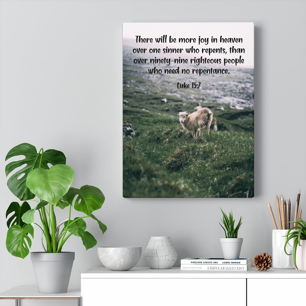 Scripture Walls More Joy in Heaven Luke 15:7 Wall Art Christian Home Decor Unframed-Express Your Love Gifts