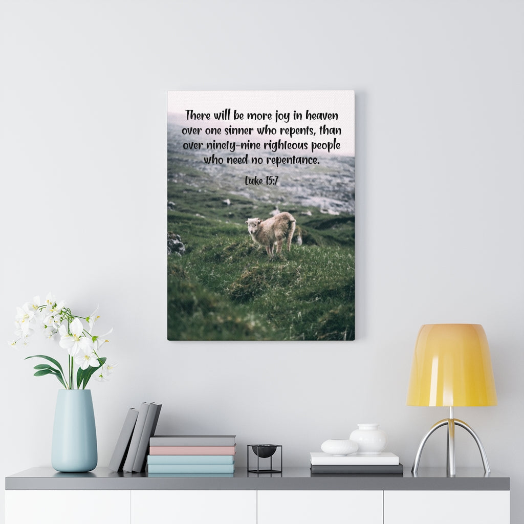 Scripture Walls More Joy in Heaven Luke 15:7 Wall Art Christian Home Decor Unframed-Express Your Love Gifts