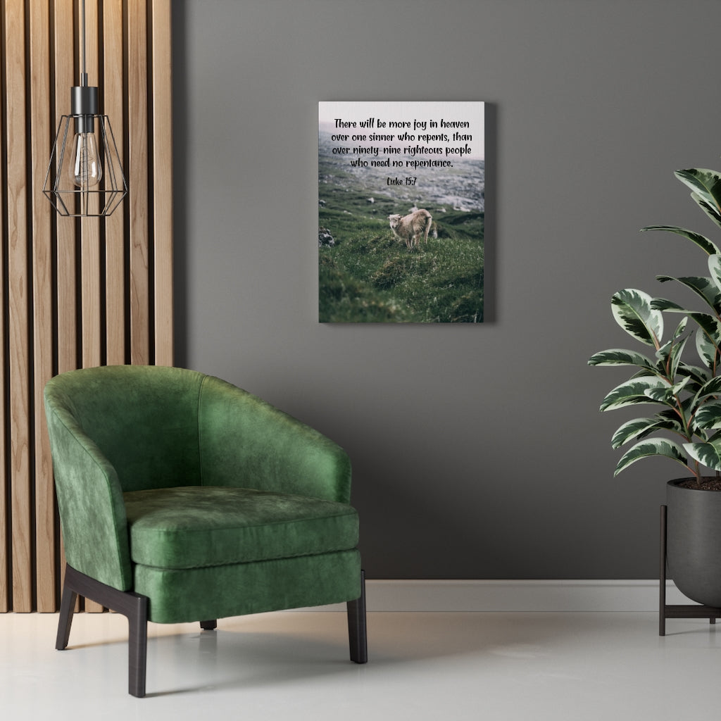 Scripture Walls More Joy in Heaven Luke 15:7 Wall Art Christian Home Decor Unframed-Express Your Love Gifts
