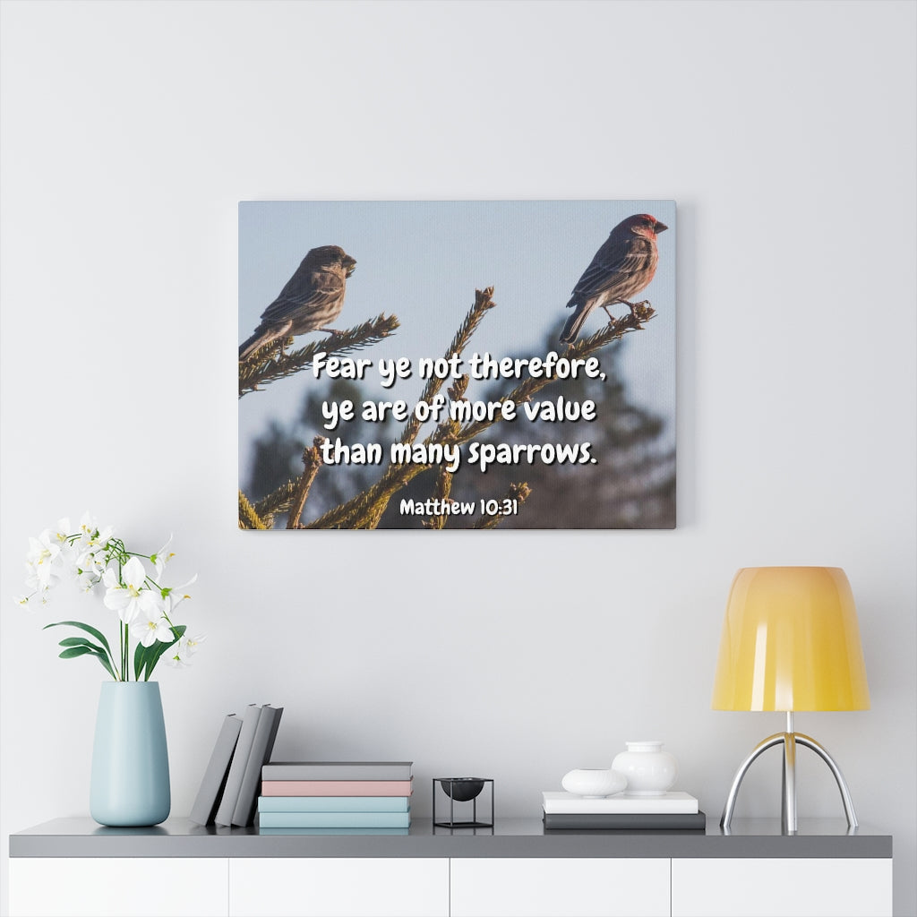Scripture Walls More Value Matthew 10:31 Bible Verse Canvas Christian Wall Art Ready to Hang Unframed-Express Your Love Gifts