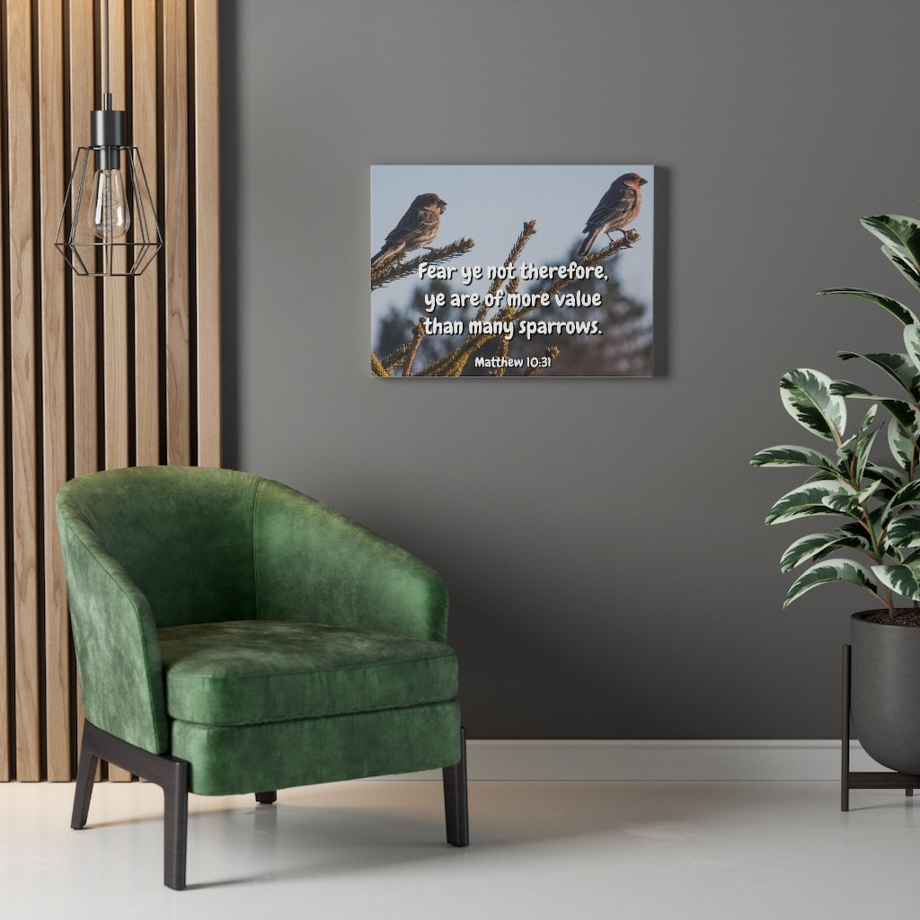 Scripture Walls More Value Matthew 10:31 Bible Verse Canvas Christian Wall Art Ready to Hang Unframed-Express Your Love Gifts