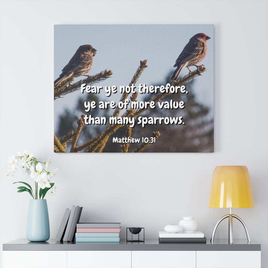 Scripture Walls More Value Matthew 10:31 Bible Verse Canvas Christian Wall Art Ready to Hang Unframed-Express Your Love Gifts