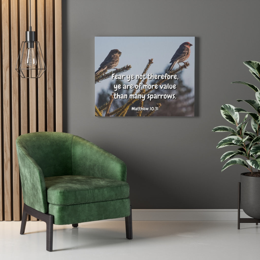 Scripture Walls More Value Matthew 10:31 Bible Verse Canvas Christian Wall Art Ready to Hang Unframed-Express Your Love Gifts