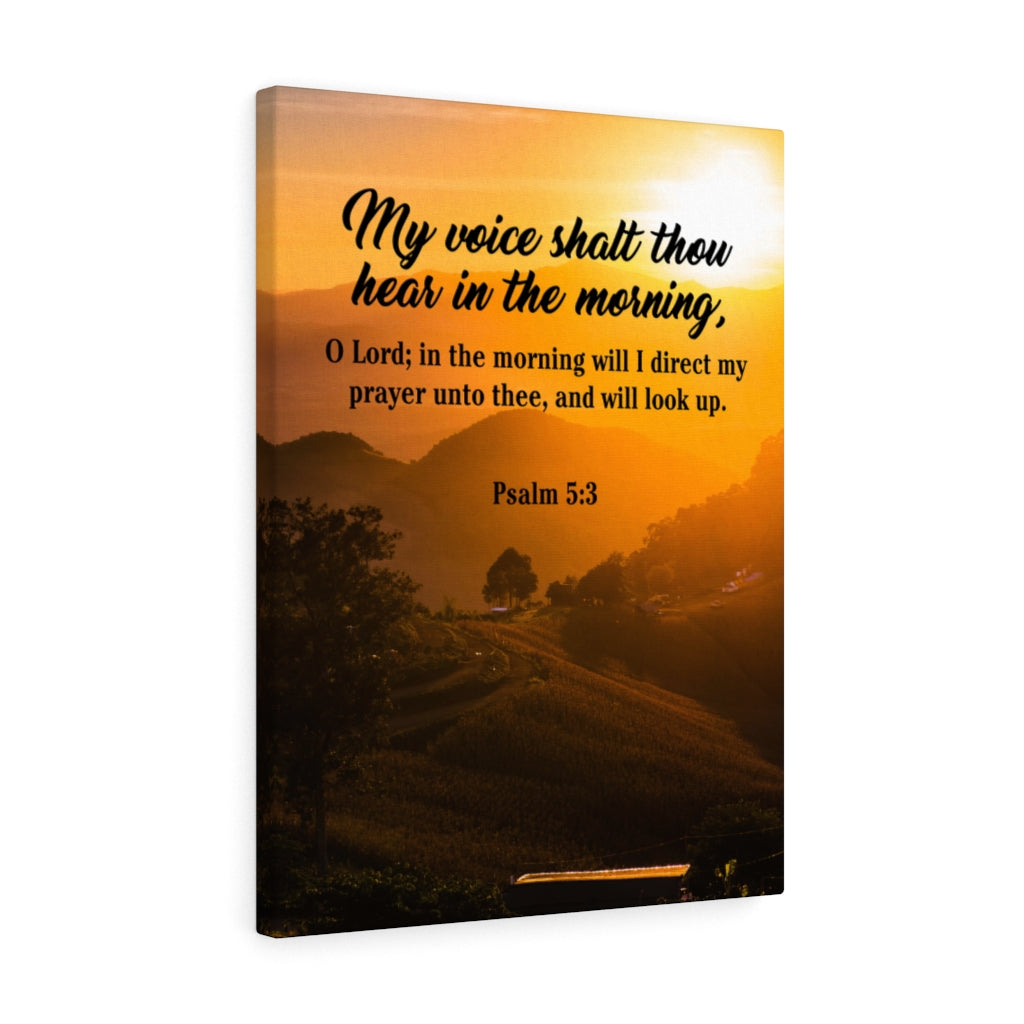 Scripture Walls Morning Prayer Psalm 5:3 Christian Home Decor Bible Art Unframed-Express Your Love Gifts
