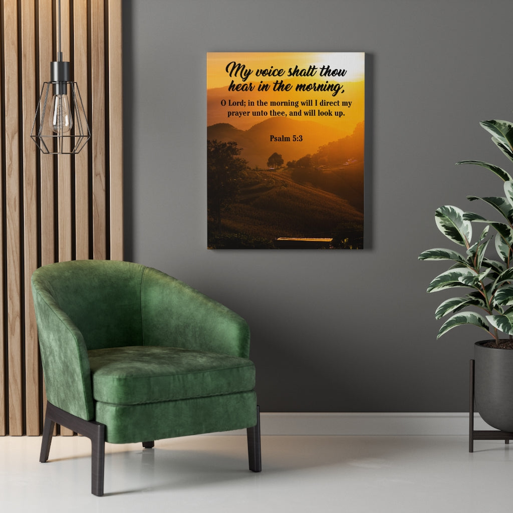Scripture Walls Morning Prayer Psalm 5:3 Christian Home Decor Bible Art Unframed-Express Your Love Gifts