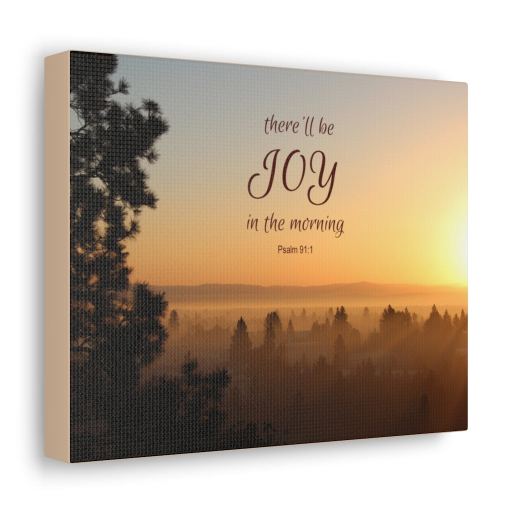 Scripture Walls Morning Psalm 91:1 Bible Verse Canvas Christian Wall Art Ready to Hang Unframed-Express Your Love Gifts