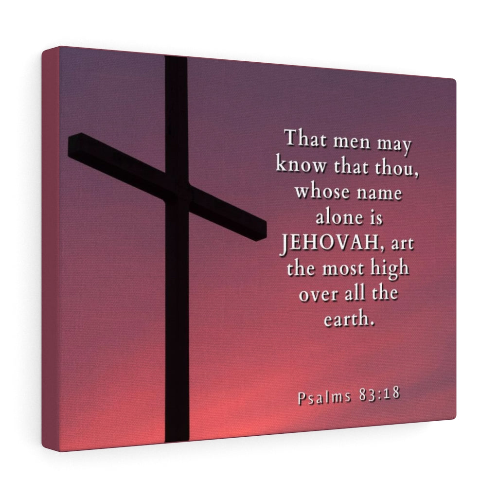 Scripture Walls Most High Psalms 83:18 Bible Verse Canvas Christian Wall Art Ready to Hang Unframed-Express Your Love Gifts