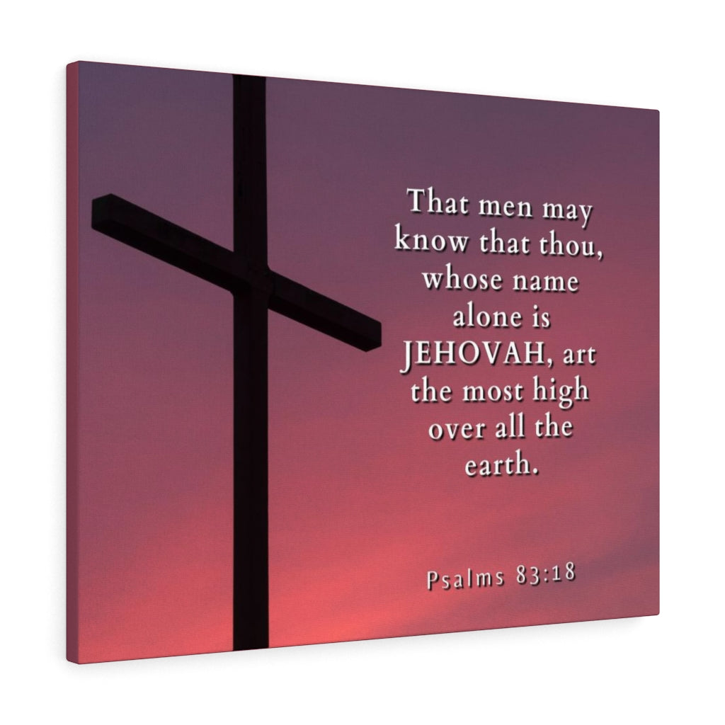 Scripture Walls Most High Psalms 83:18 Bible Verse Canvas Christian Wall Art Ready to Hang Unframed-Express Your Love Gifts