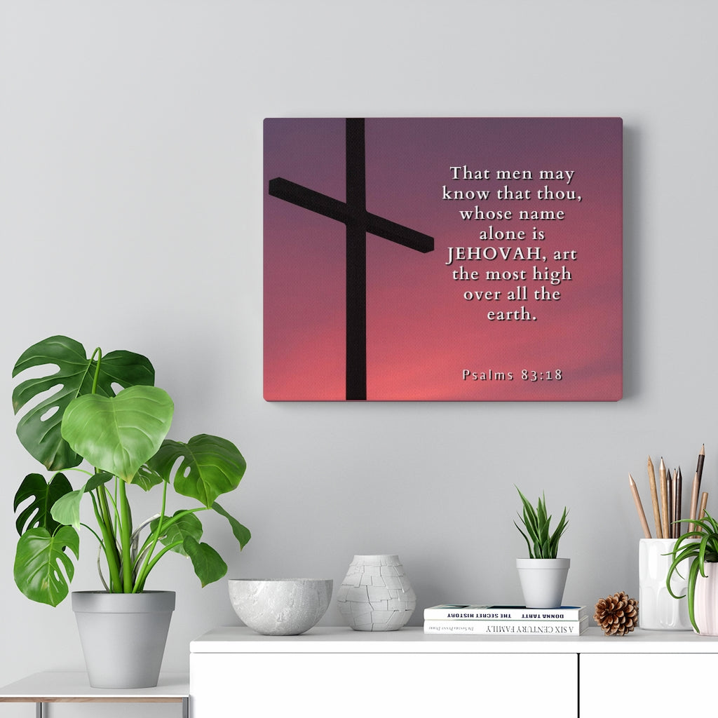 Scripture Walls Most High Psalms 83:18 Bible Verse Canvas Christian Wall Art Ready to Hang Unframed-Express Your Love Gifts