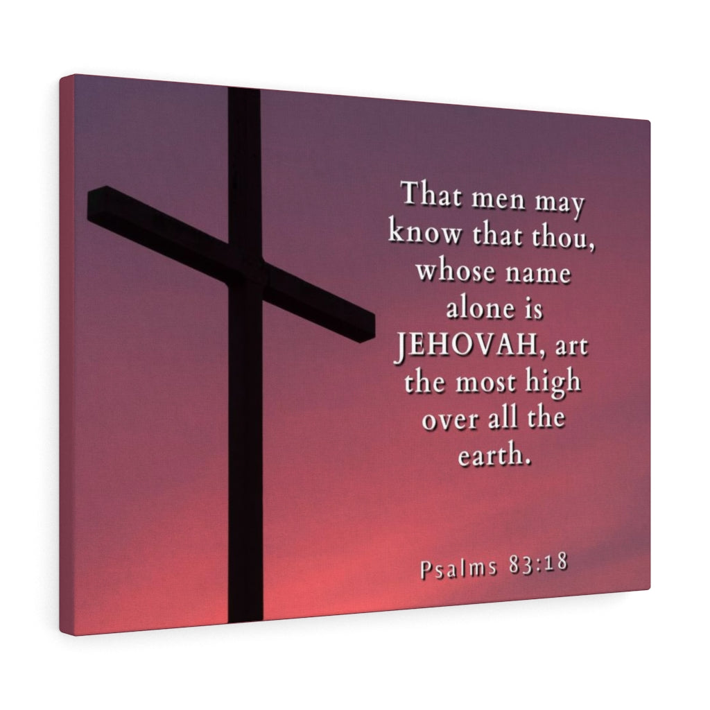 Scripture Walls Most High Psalms 83:18 Bible Verse Canvas Christian Wall Art Ready to Hang Unframed-Express Your Love Gifts