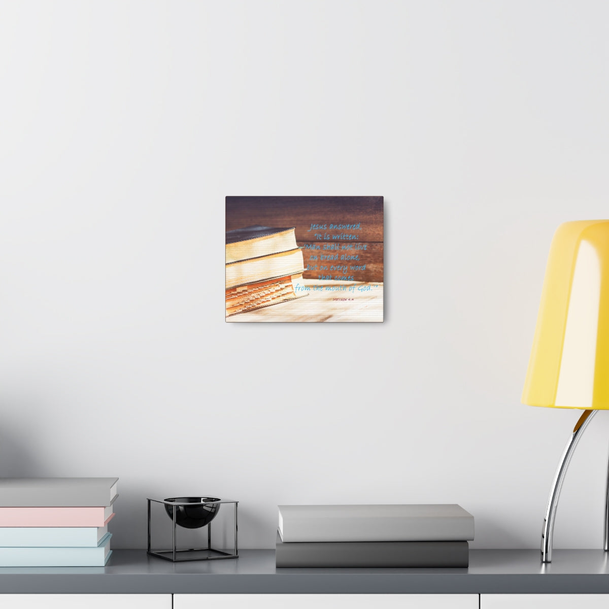 Scripture Walls Mouth Of God Matthew 4:4 Bible Verse Canvas Christian Wall Art Bible Verse Print Ready To Hang Unframed-Express Your Love Gifts